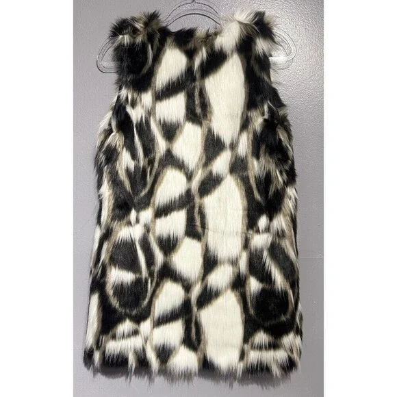 KLd SIGNATURE FAMOUS BOHO ROCKER FAUX FUR VEST 70’s Style Size SMALL - Picture 2 of 8